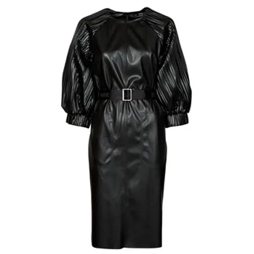 Karl Lagerfeld  FAUX LEATHER DRESS  women's Dress in Black