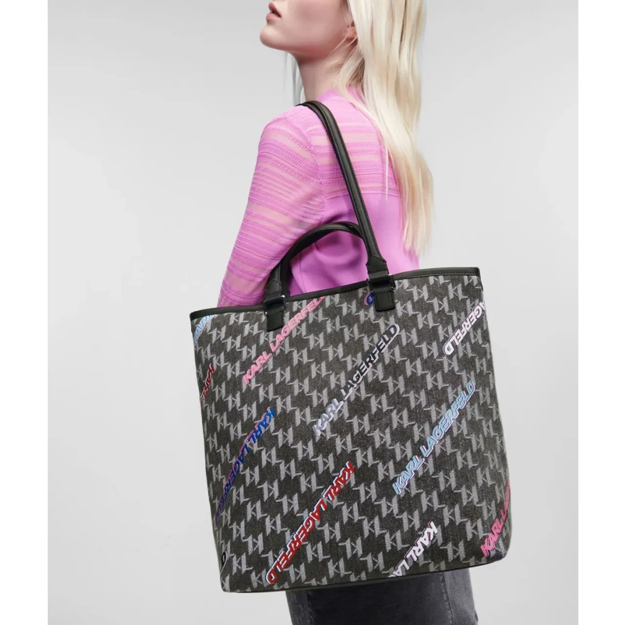 Karl Lagerfeld , Handbags ,Gray female, Sizes: ONE SIZE