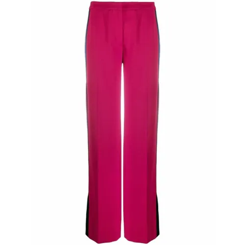 Karl Lagerfeld , High waisted wide leg trousers ,Pink female, Sizes: