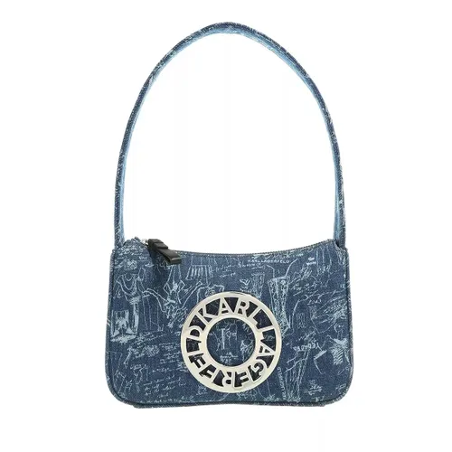 Karl Lagerfeld Hobo Bags - Disk Sm Zip Shoulderbag Dnm - blue - Hobo Bags for ladies