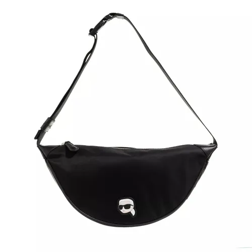 Karl Lagerfeld Hobo Bags - Ikonik 2.0 Nylon Md Moon Sb - black - Hobo Bags for ladies