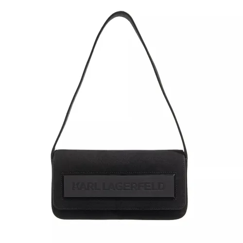 Karl Lagerfeld Hobo Bags - K/Essential K Md Flap Shb Sued - black - Hobo Bags for ladies