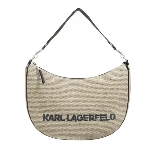 Karl Lagerfeld Hobo Bags - K/Moon Md Shoulderbag Raffia - beige - Hobo Bags for ladies