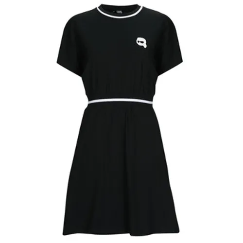 Karl Lagerfeld  IKONIK 2.0 T-SHIRT DRESS  women's Dress in Black