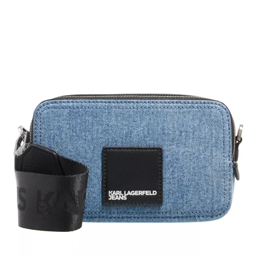 Karl Lagerfeld Jeans Crossbody Bags - Box Logo Camera Bag (Denim) - blue - Crossbody Bags for ladies