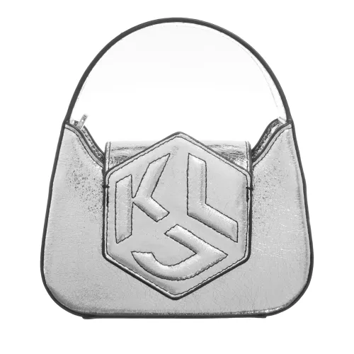 Karl Lagerfeld Jeans Crossbody Bags - Hexagon Nano Bag - silver - Crossbody Bags for ladies
