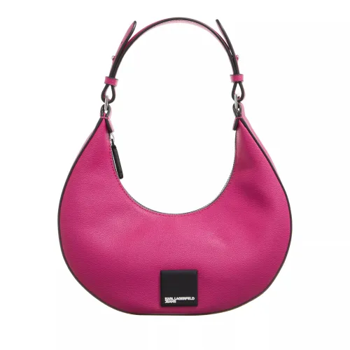 Karl Lagerfeld Jeans Hobo Bags - Tech Leather Small Half Moon - pink - Hobo Bags for ladies