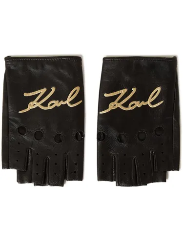 Karl Lagerfeld K/Signature fingerless gloves - Black