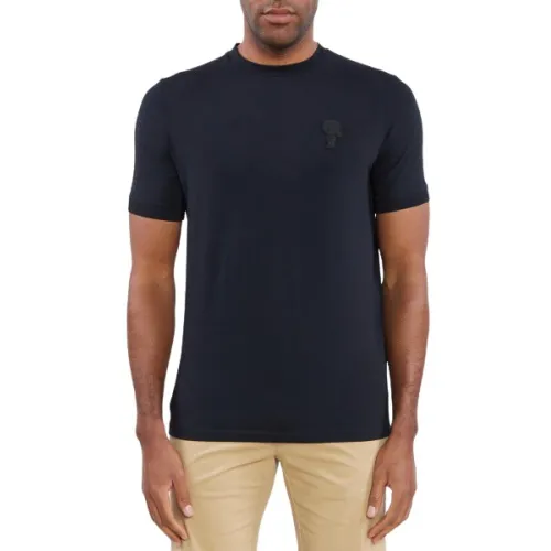 Karl Lagerfeld , Karl Lagerfeld T-shirts and Polos ,Blue male, Sizes: