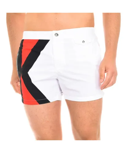 Karl Lagerfeld Mens Logo Swimshorts - White