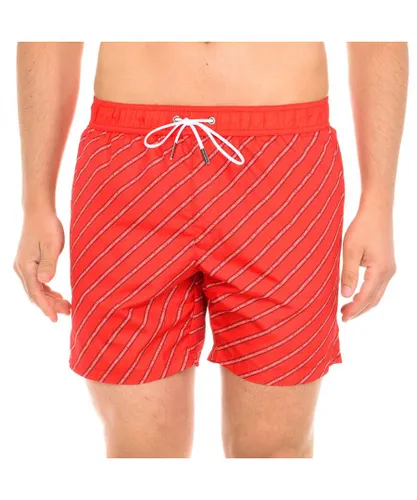Karl Lagerfeld Mens short swimsuit with mesh lining KL19MBM05 - Red