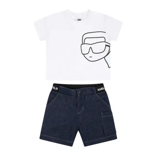 Karl Lagerfeld , Multicolor Sport Set with T-Shirt and Shorts ,Multicolor unisex, Sizes: