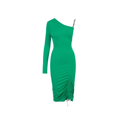 Karl Lagerfeld , One-shoulder dress ,Green female, Sizes: