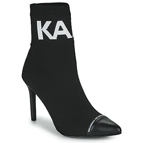 Karl Lagerfeld  PANDORA HI KNIT COLLAR ANKLE BT  women's Low Ankle Boots in Black