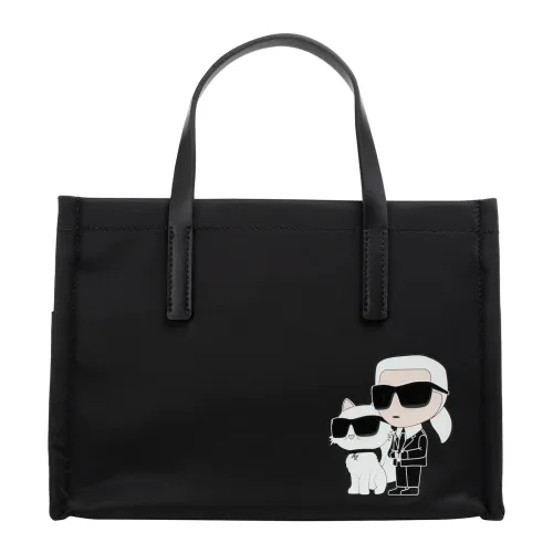 Karl Lagerfeld , Patterned K/Ikonik Handbag ,Black female, Sizes: ONE SIZE