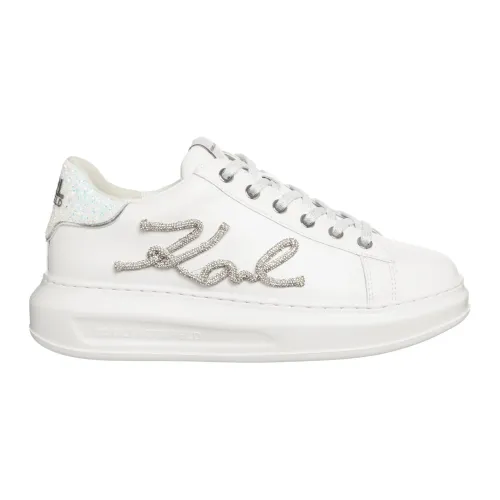 Karl Lagerfeld , Plain Lace Closure Sneakers ,White female, Sizes: