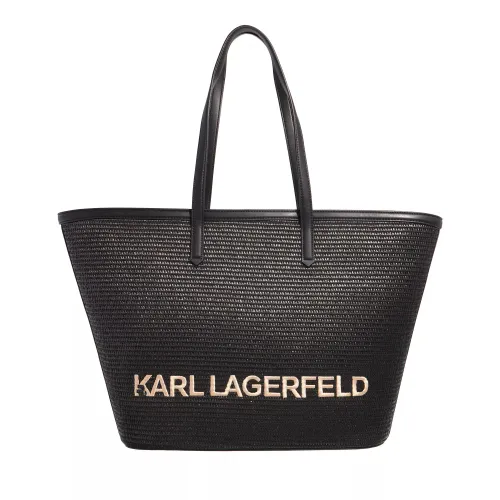 Karl Lagerfeld Shopping Bags - K/Essential Raffia Tote - black - Shopping Bags for ladies