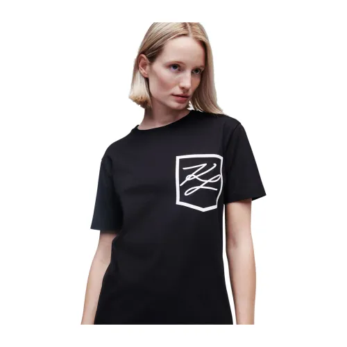 Karl Lagerfeld , T-shirt 216W1786Nero ,Black female, Sizes: