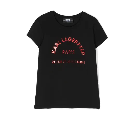 Karl Lagerfeld , T-shirt ,Black female, Sizes:
