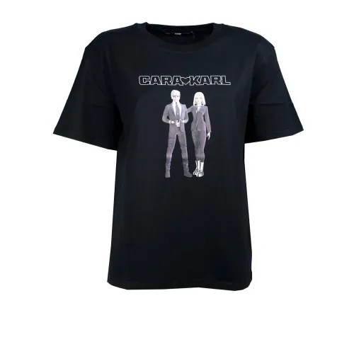 Karl Lagerfeld , T-Shirts ,Black male, Sizes: