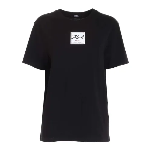Karl Lagerfeld , T-Shirts ,Black unisex, Sizes:
