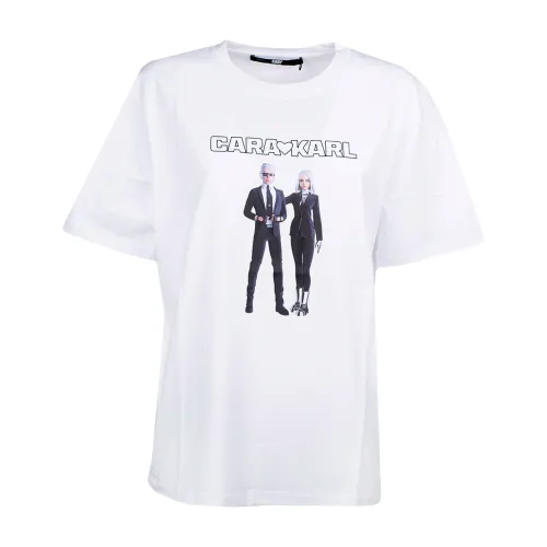 Karl Lagerfeld , T-Shirts ,White female, Sizes: