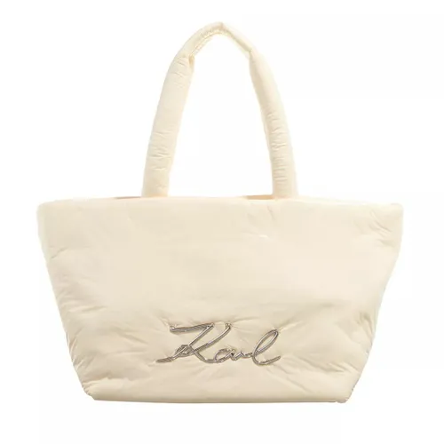 Karl Lagerfeld Tote Bags - K/Signature Soft Md Tote Nylon - creme - Tote Bags for ladies