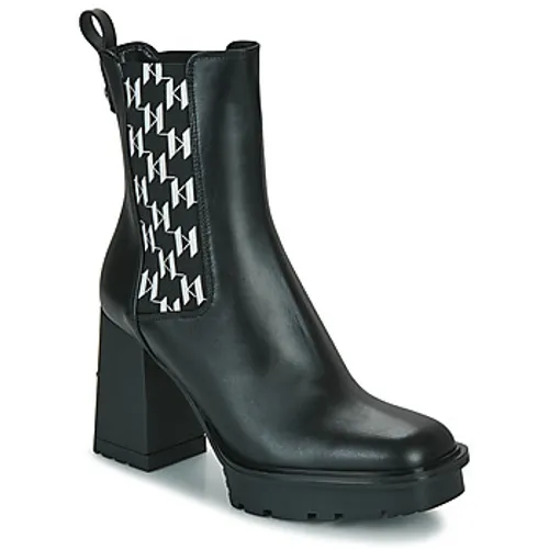 Karl Lagerfeld  VOYAGE VI Monogram Gore Boot  women's Low Ankle Boots in Black