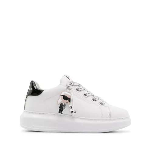 Karl Lagerfeld , White Leather Kapri Sneakers ,White female, Sizes: