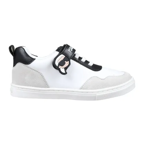 Karl Lagerfeld , White Leather Low Top Sneakers ,Multicolor unisex, Sizes: