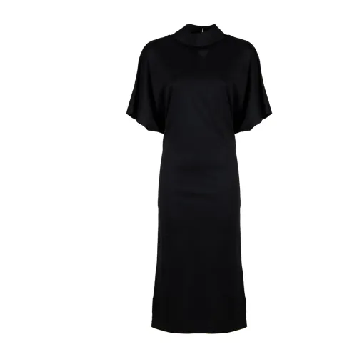 Karl Lagerfeld , Wrap Jersey dress ,Black female, Sizes: