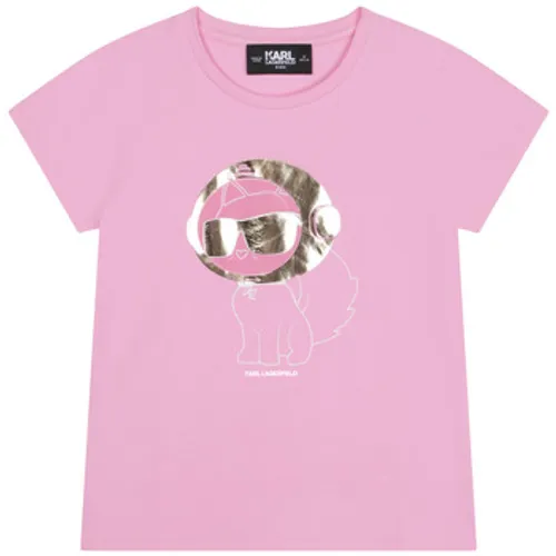 Karl Lagerfeld  Z15414-465-B  girls's Children's T shirt in Pink