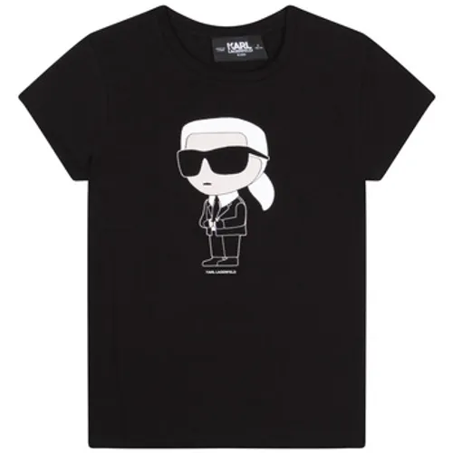Karl Lagerfeld  Z15418-09B-C  girls's Children's T shirt in Black