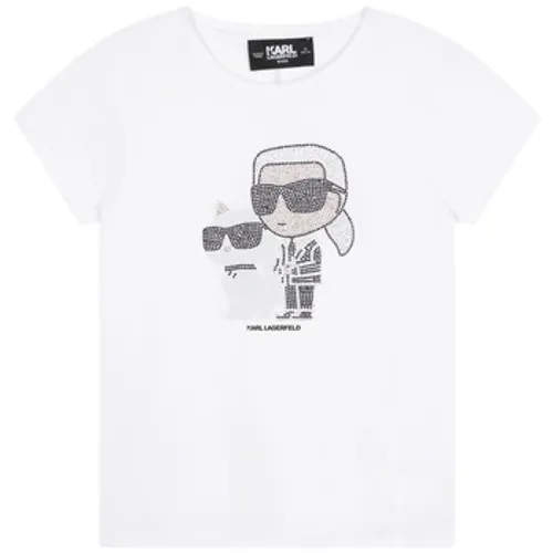 Karl Lagerfeld  Z15420-10P-B  girls's Children's T shirt in White