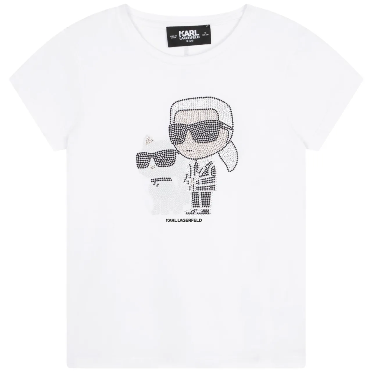 Karl Lagerfeld  Z15420-10P-C  girls's Children's T shirt in White