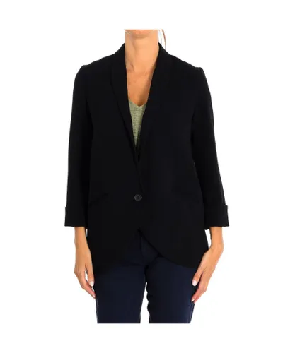 Karl Marc John Womens Slim-fit long-sleeved blazer 8905 woman - Black