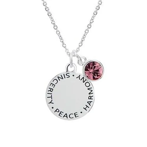 Karma February Birthstone Necklace - Silver
