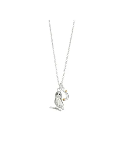 Karma Gold Plated Mix Owl Moon Necklace - Silver