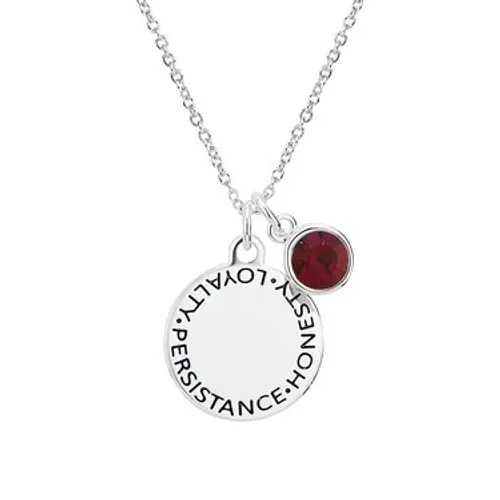 Karma January Birthstone Necklace - Silver