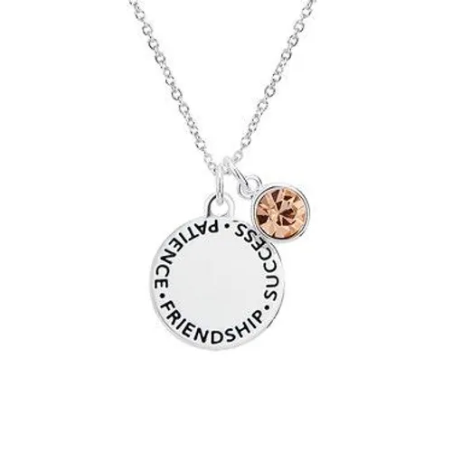 Karma November Birthstone Necklace - Silver