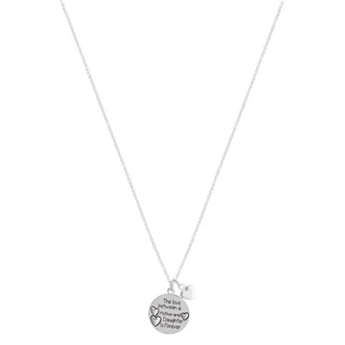 Karma Silver Mother & Daughter Necklace - 45cm
