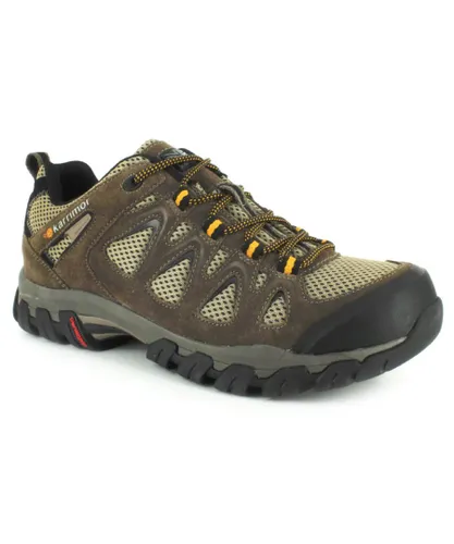 Karrimor Mens Walking Shoes Trainers Aerator Lace Up taupe - Beige Leather