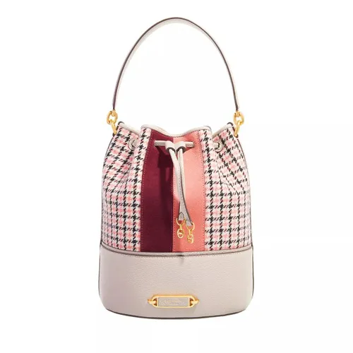 Kate Spade New York Bucket Bags - Gramercy Racing Stripe Plaid Twill Fabric - pink - Bucket Bags for ladies