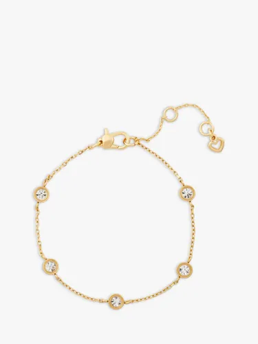 kate spade new york Cubic Zirconia Charm Bracelet, Gold/Clear - Gold/Clear - Female