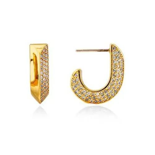 Kate Spade New York Gold Crystal Huggie Earrings