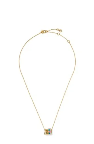 Kate Spade New York Gold Madra Gingham Triple Disc Necklace - Gold