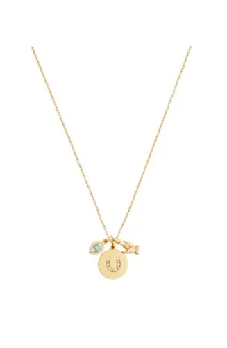 Kate Spade New York Gold Medallion Charm Necklace - Gold