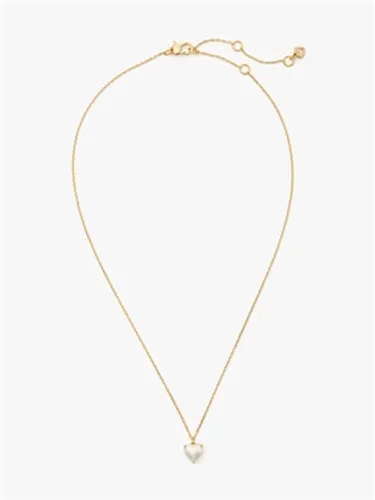 Kate Spade New York Gold Pearl Heart June Necklace - 49cm