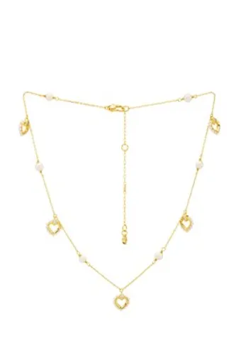 Kate Spade New York Gold Pearl Heart Scatter Necklace - Gold