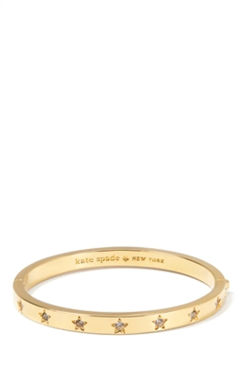 Kate Spade New York Gold Set In Stone Star Bangle Bracelet - Silver